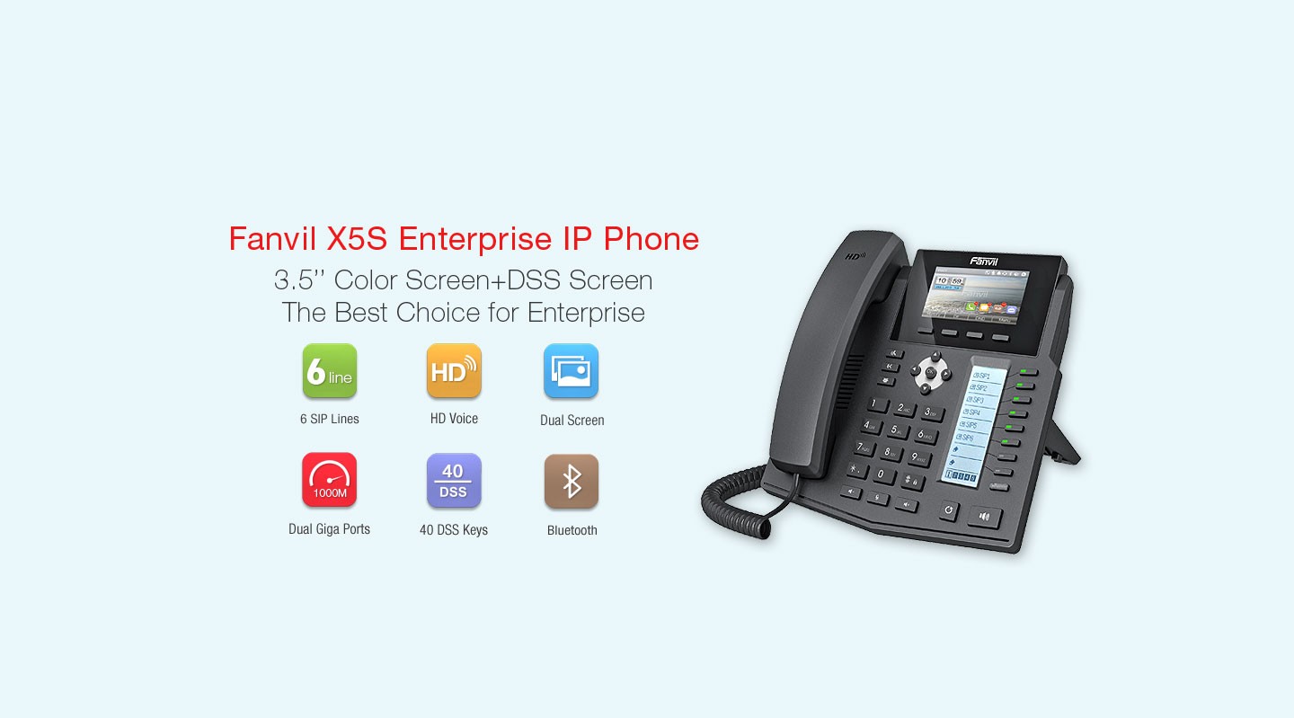 Fanvil X5S Gigabit IP Phone - Hong Kong Distributor - 香港代理