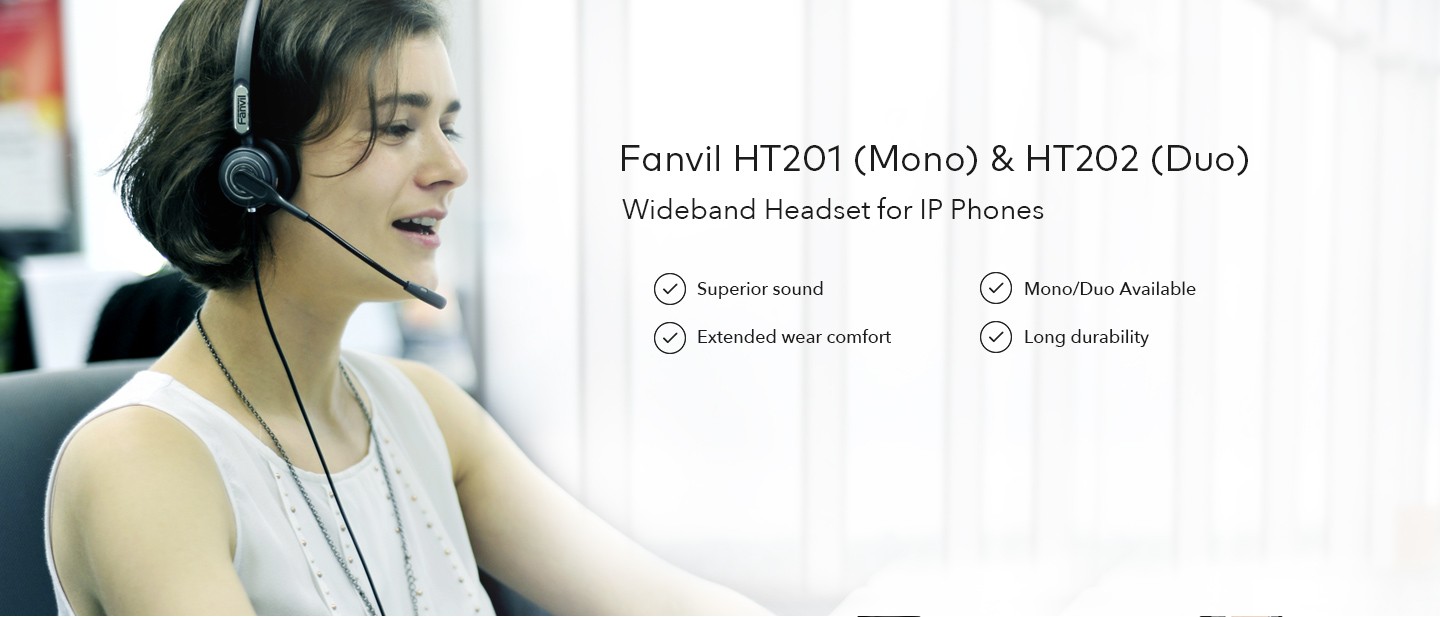 Fanvil Headset HT201(Mono) & HT202 (DUO) - Hong Kong Distributor - 香港代理