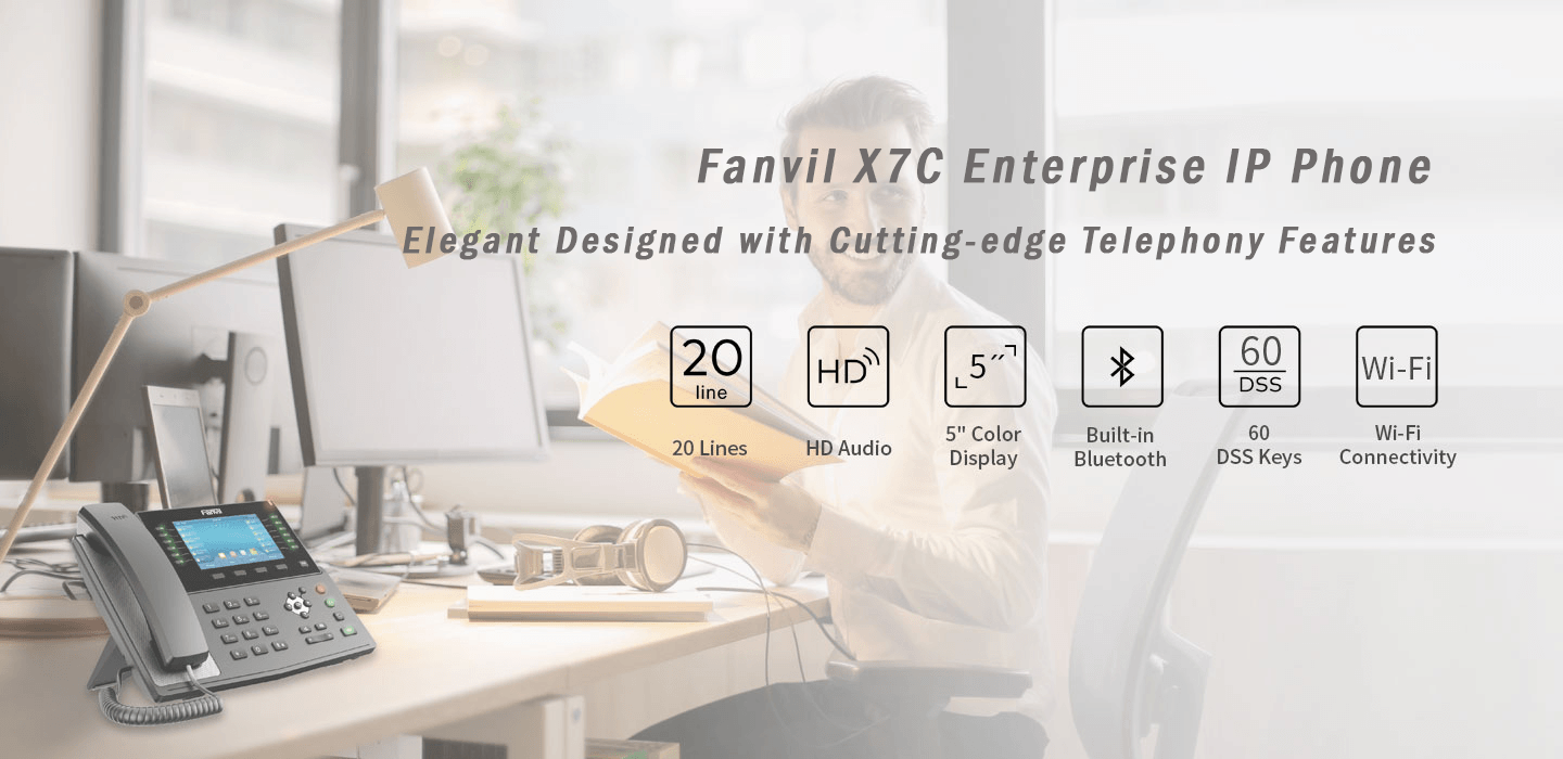 Fanvil X7C 5"Color Screen Gigabit IP Phone (POE) - Hong Kong Distributor - 香港代理