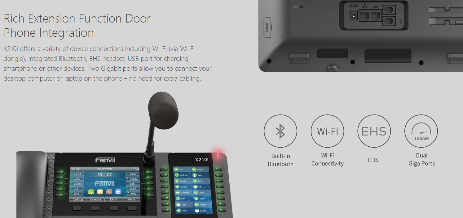 Fanvil X210i PA console IP Phone - Hong Kong Sales Hotline : 39001988 - Matrix Technology (HK) Ltd